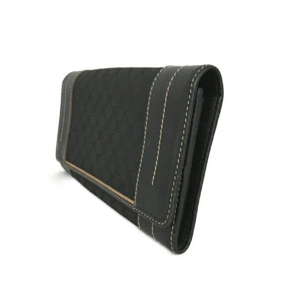 CELINE Macadam Canvas Leather Long Bifold Wallet Black/3BA0374 - Picture 3 of 8